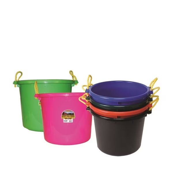 Duraflex Muck Bucket Tub 70 Qt. BLACK, Miller Mfg, Mfr#: 1128-BK